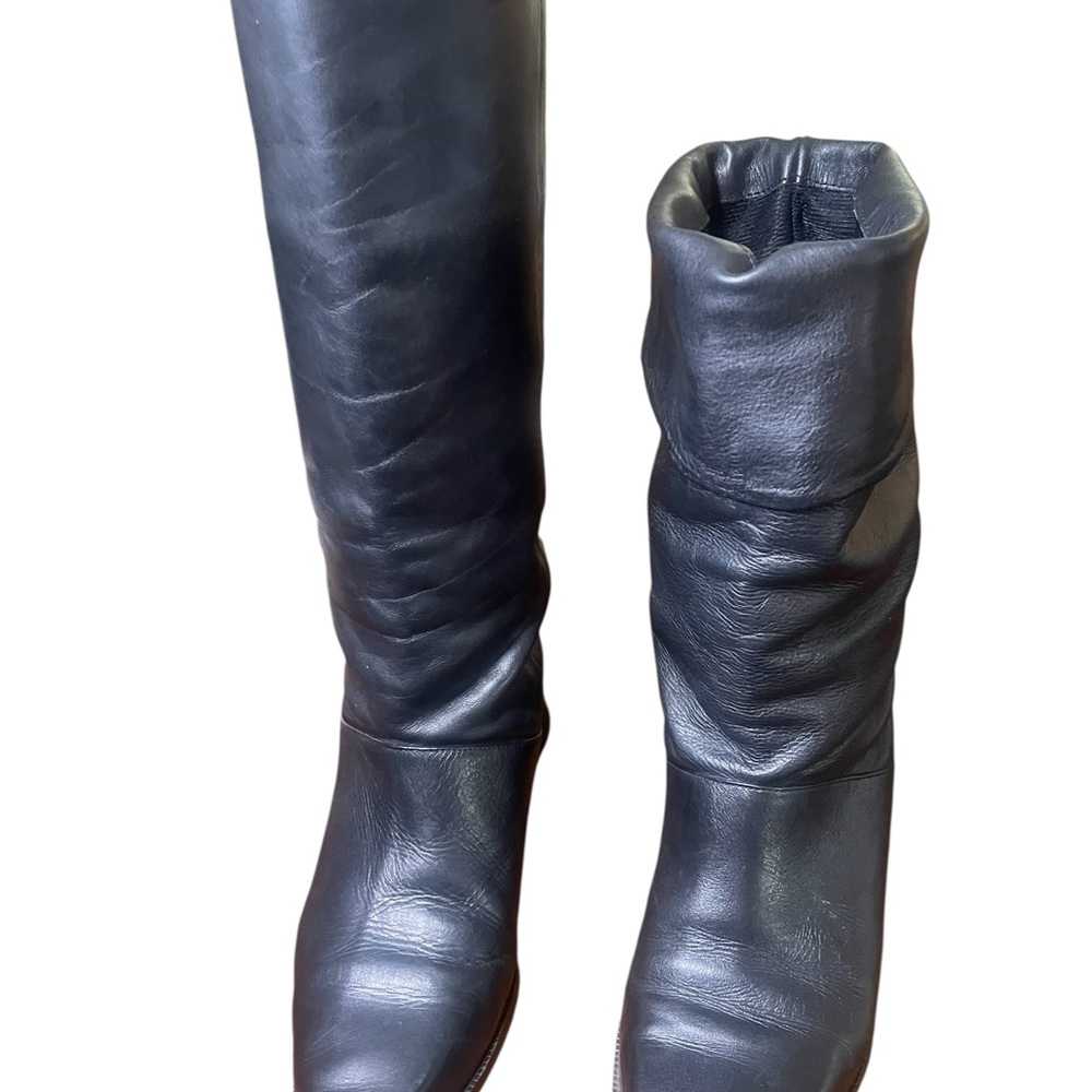 Amanda Smith Grey Leather Boots 7.5M